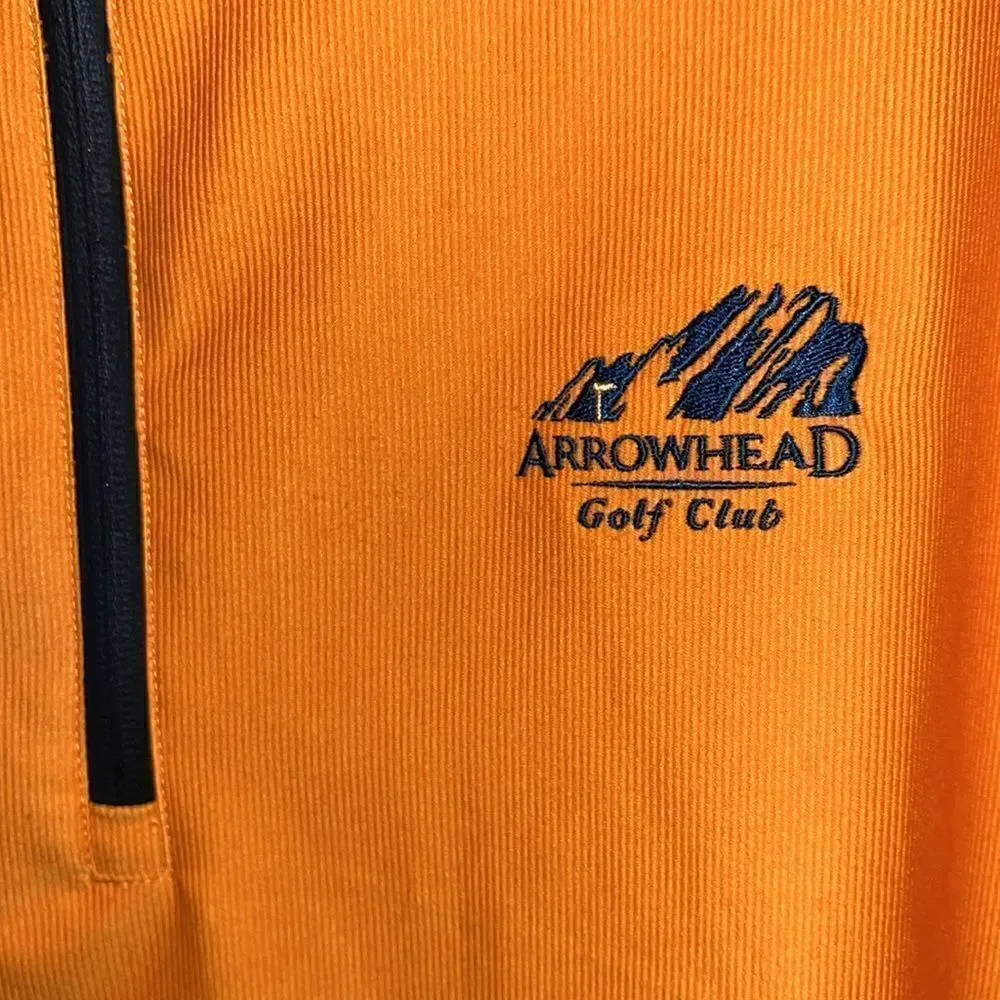 Greg Norman Orange Arrowhead waterproof SS golf jacket M Littleton Colorado CO